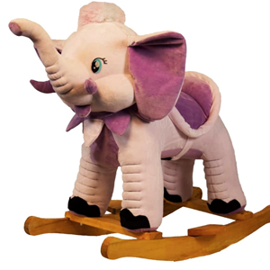 راکر فیل کودک چوبی گلبهی -اسباب بازی